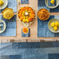 Hand embroidered Upcycled Jeans Placemats (set of 4) - Spiral - Dwij