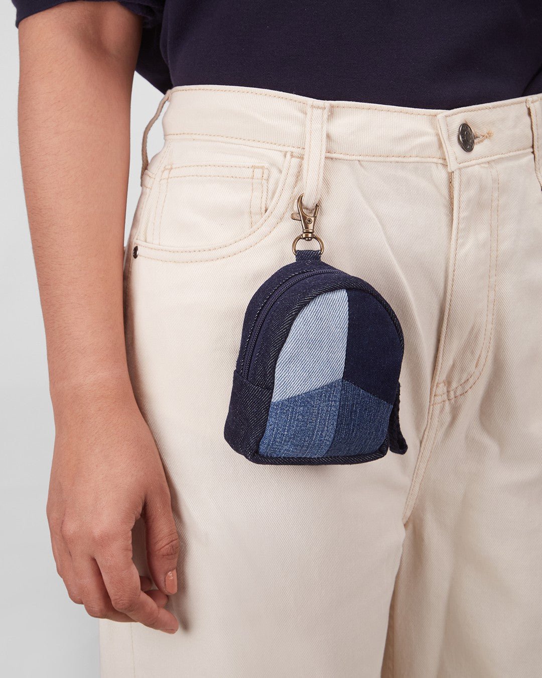 Handcrafted Unisex Upcycled Patched pouch - Dwij - 
