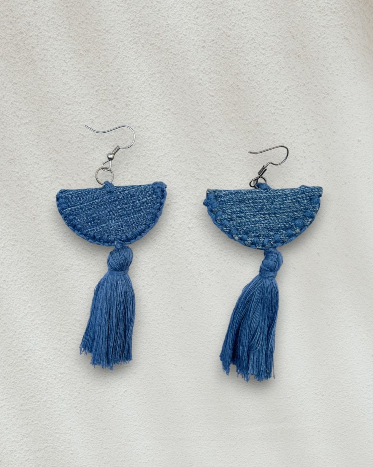 Handcrafted Upcycled Jeans Earrings Ardra - Dwij