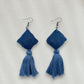 Handcrafted Upcycled Jeans Earrings Ashlesha (Dark) - Dwij