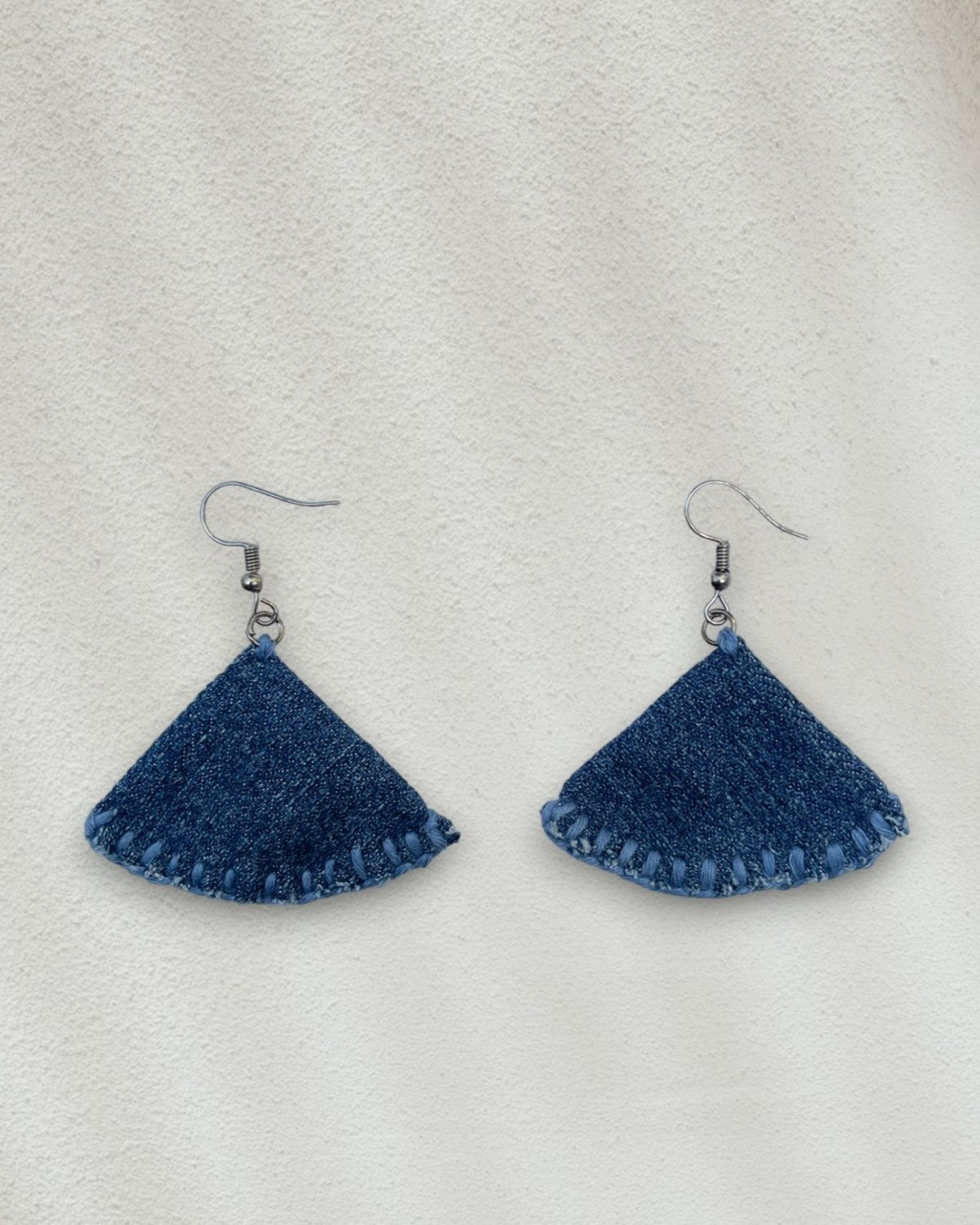 Handcrafted Upcycled Jeans Earrings Ashwini - Dwij