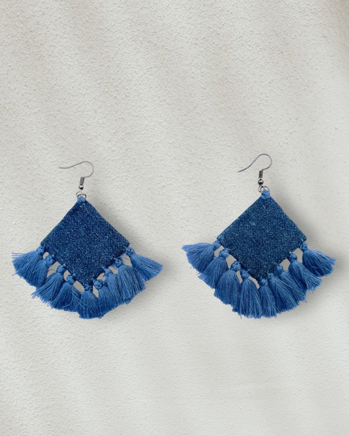 Handcrafted Upcycled Jeans Earrings Bharani - Dwij