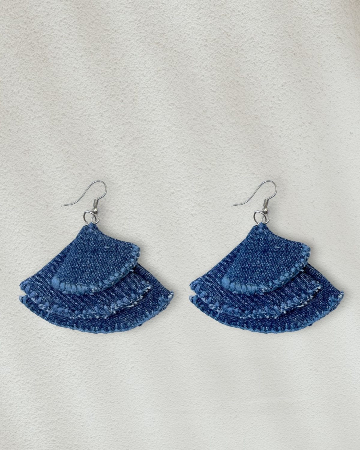 Handcrafted Upcycled Jeans Earrings Jyestha - Dwij