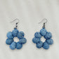 Handcrafted Upcycled Jeans Earrings Krittika (Light Blue) - Dwij