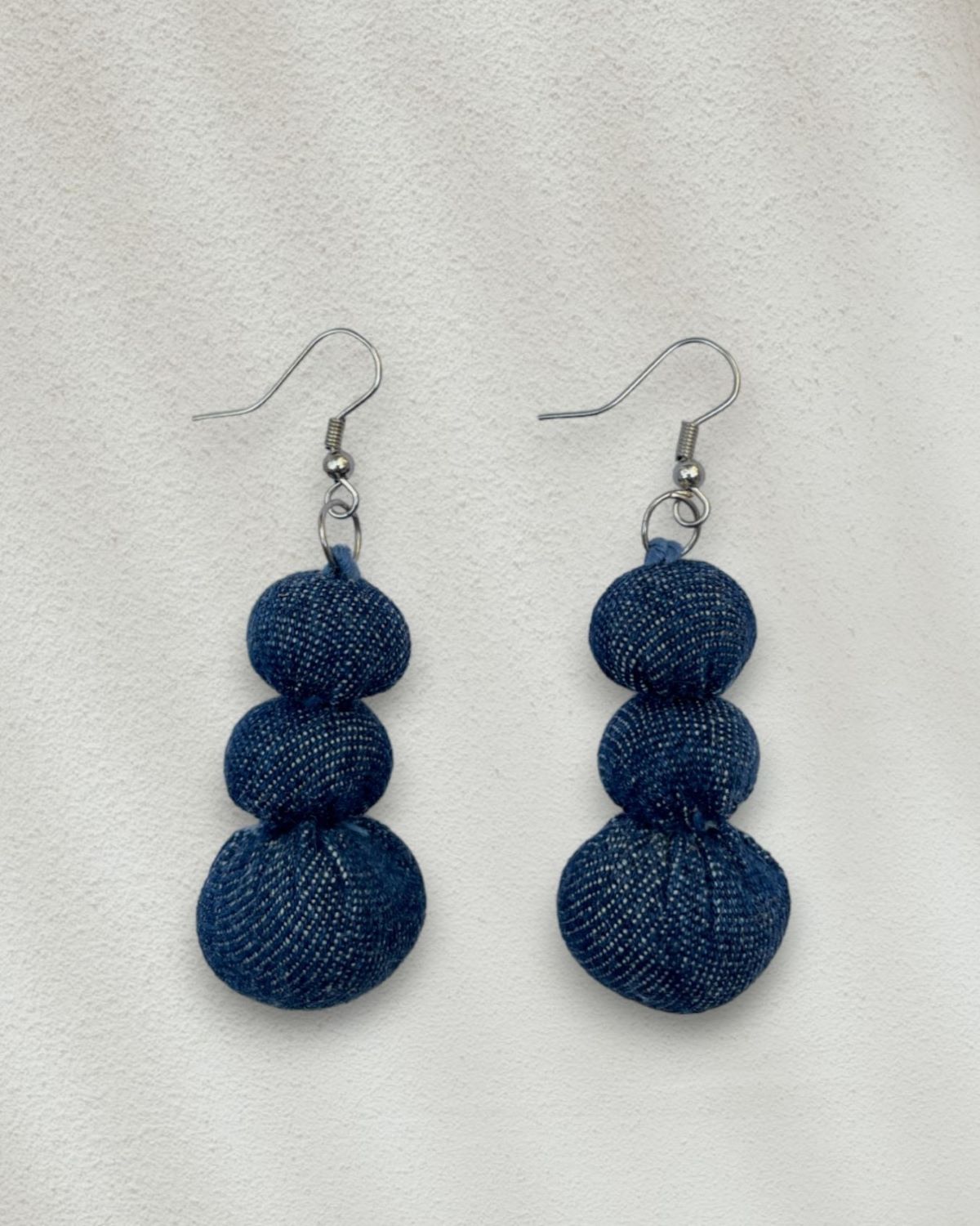 Handcrafted Upcycled Jeans Earrings Revati - Dwij