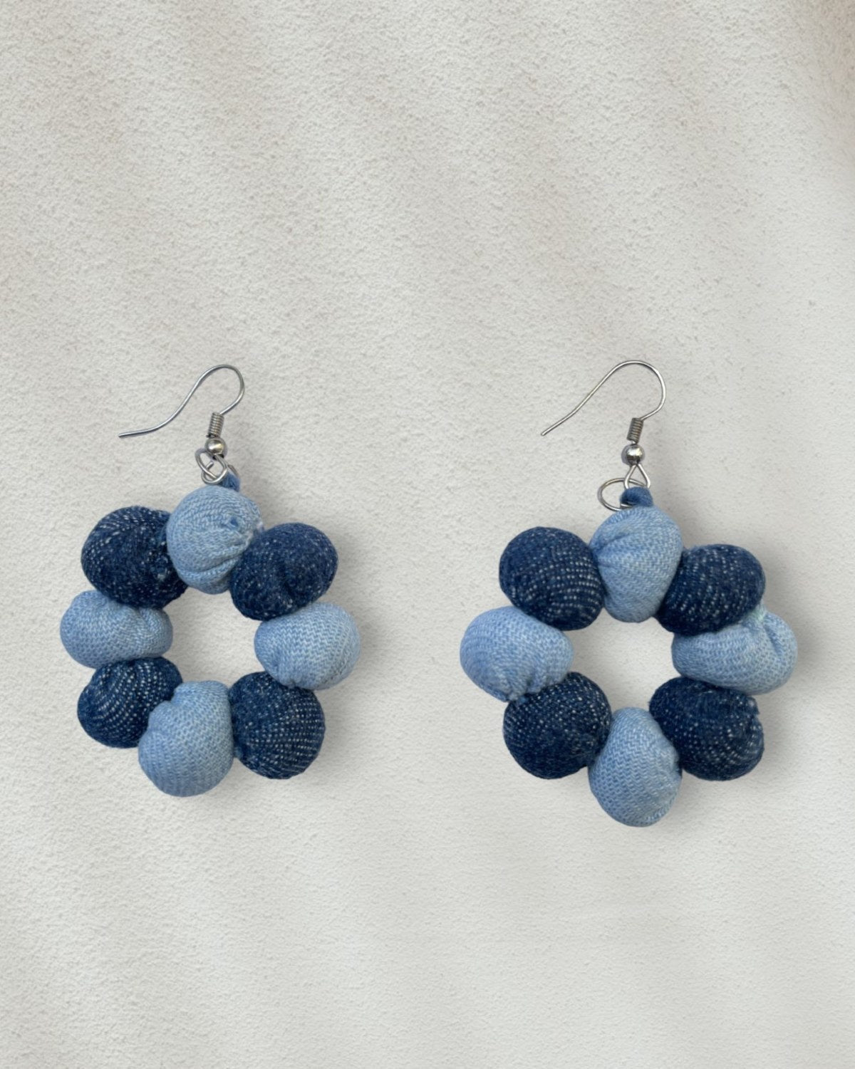 Handcrafted Upcycled Jeans Earrings Rohini - Dwij