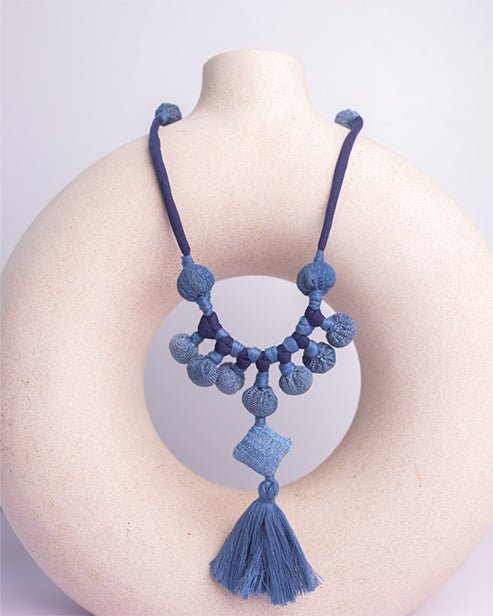 Handcrafted Upcycled Jeans Neckpiece Aadya - Dwij