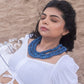 Handcrafted Upcycled Jeans Neckpiece Bhaavini (Light) - Dwij