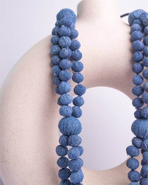 Handcrafted Upcycled Jeans Neckpiece Jaya - Dwij