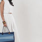 Upcycled Eco Friendly Denim Jeans Striped Laptop Tote