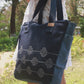 Upcycled Kantha Hand Embroidered Denim Large Tote Bag