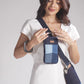 Upcycled Unisex Patched Bottle Holder With Mobile Sling or Coin Pouch