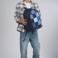 Upcycled Unisex Random Denim & Felt Travel Backpack