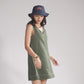 Upcycled Denim Hand Flower Embroidered Bucket Woman Hat