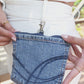 Upcycled Eco friendly Denim Jeans Pocket Holder