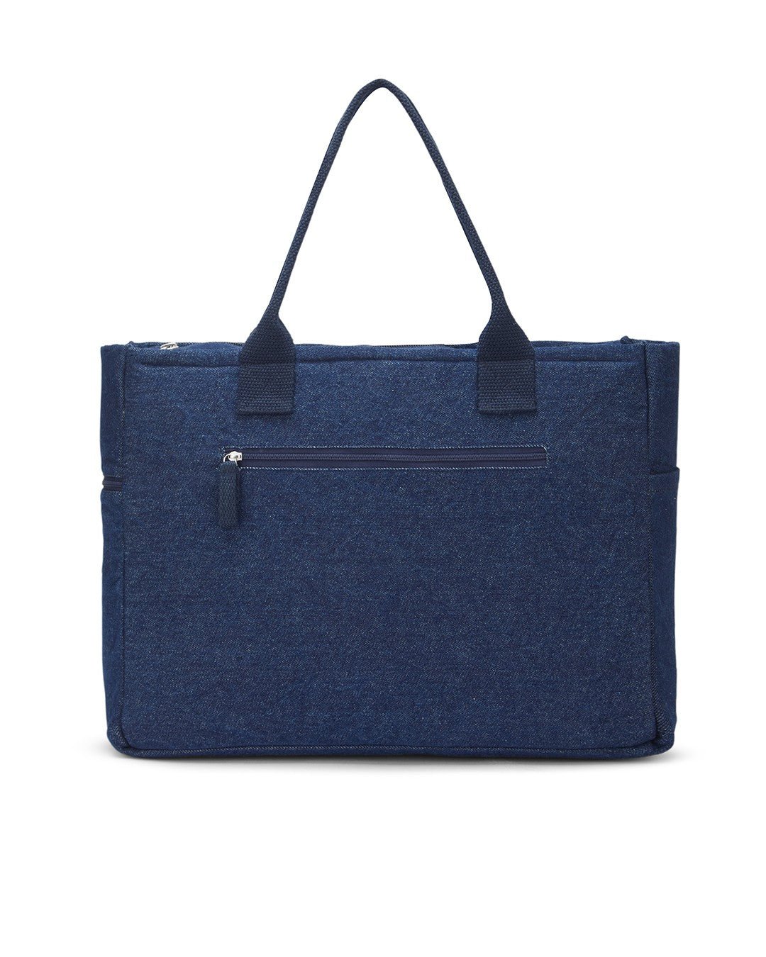 Repurposed Denim Jeans Shaded Laptop Tote - Dwij - 