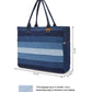 Repurposed Denim Jeans Shaded Laptop Tote - Dwij - 
