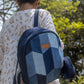 Repurposed Handcraft Denim Patched Mini Travel Backpack with pouch - Dwij