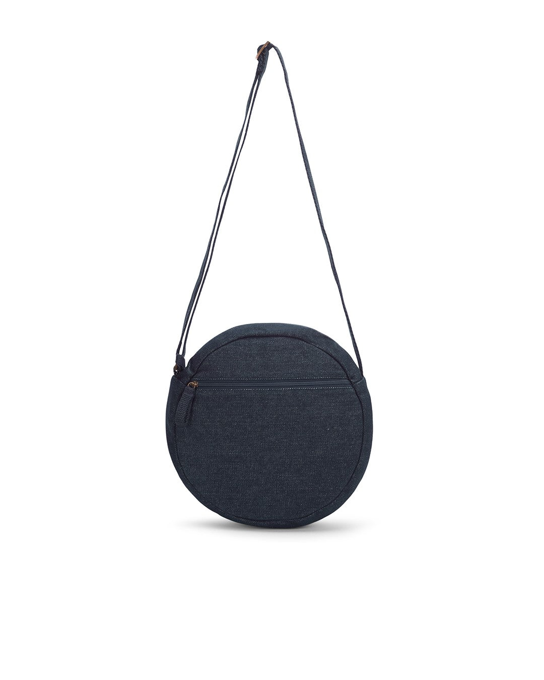Repurposed Kantha Hand Embroidered Denim Circular sling - Dwij - 