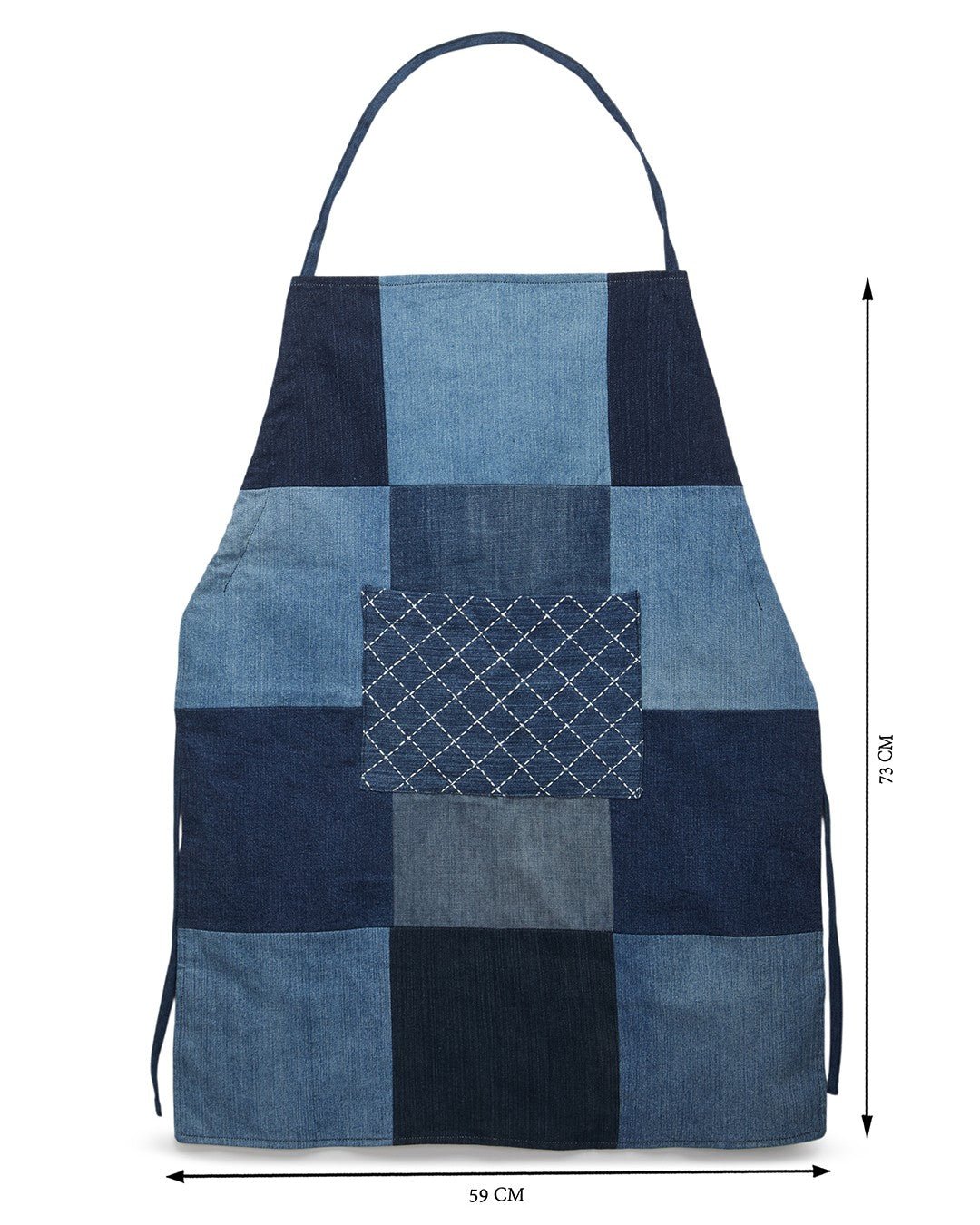 Repurposed Unisex Upcycled Denim Jeans Apron (adult) - Dwij - 