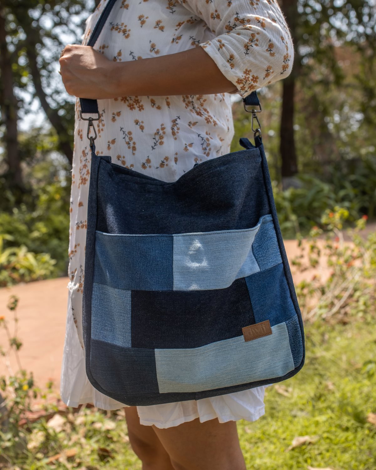 Upcycled Bricked Convertible Tote - Dwij