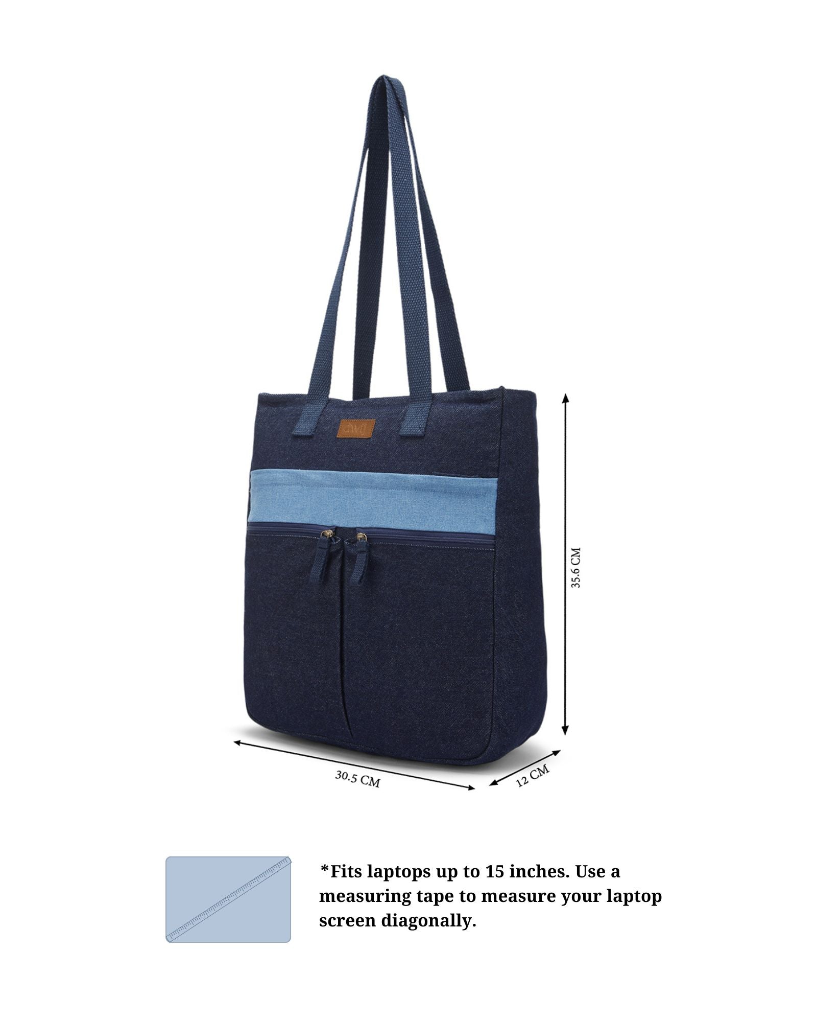 Upcycled Carryall Unisex Denim Convertible Tote Backpack - Dwij - 