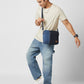Upcycled Crossbody Unisex iPad sling Bag - Dwij - 
