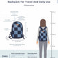 Upcycled Handcrafted Blue Classic Denim & Felt Travel Backpack