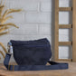 Upcycled Denim Jeans Fanny pack/Waist Pouch Dark Blue Sling Bag