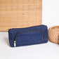 Upcycled Denim Jeans Blue Multipurpose Pencil Pouch - Dwij