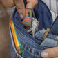 Upcycled Denim Jeans Brisk Crossbody Sling Bag - Dwij