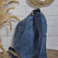 Upcycled Denim Jeans Crossbody Messenger Bag - Dwij