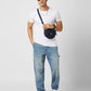 Upcycled Denim Jeans Fanny pack/Waist Pouch Dark Blue Sling Bag - Dwij - 