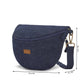 Upcycled Denim Jeans Fanny pack/Waist Pouch Dark Blue Sling Bag - Dwij - 