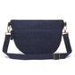 Upcycled Denim Jeans Fanny pack/Waist Pouch Dark Blue Sling Bag - Dwij - 