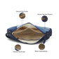 Upcycled Denim Jeans Layered Baguette Bag - Dwij - 