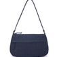 Upcycled Denim Jeans Layered Baguette Bag - Dwij - 