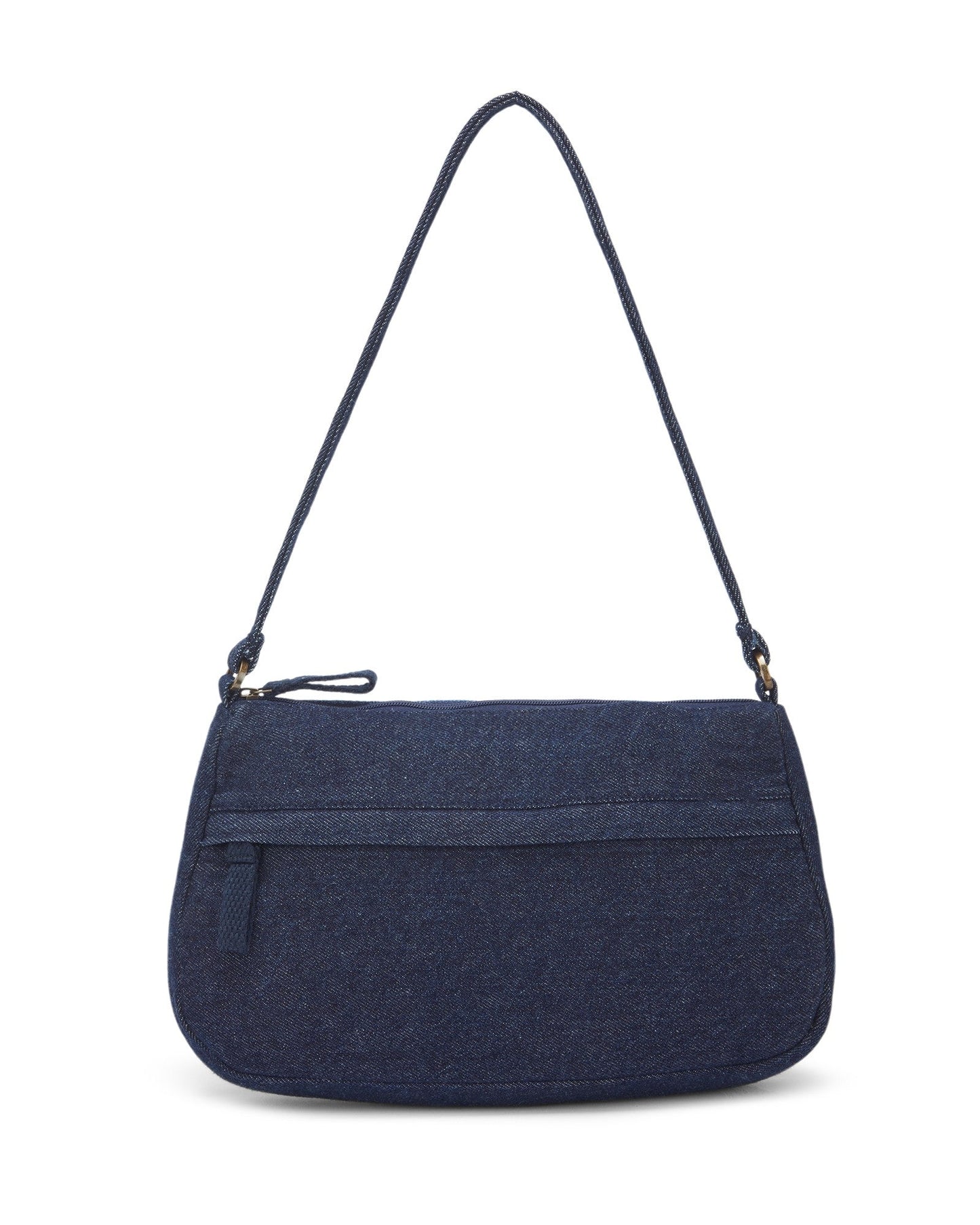 Upcycled Denim Jeans Layered Baguette Bag - Dwij - 