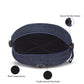 Upcycled Denim Jeans Patched Oval Fanny pack 2 - in - 1 Sling (two way bag) - Dwij - 