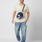 Upcycled Denim Jeans Patched Oval Fanny pack (two way bag) - Dwij - 