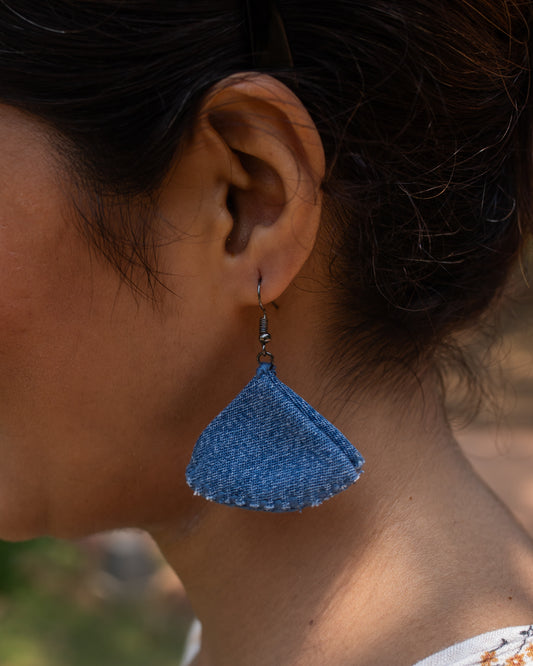 Handcrafted Upcycled Jeans Earrings Falguni