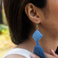 Handcrafted Upcycled Jeans Earrings Ashlesha (Light)