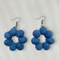 Handcrafted Upcycled Jeans Earrings Krittika (Medium Blue)