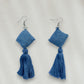 Handcrafted Upcycled Jeans Earrings Ashlesha (Light)