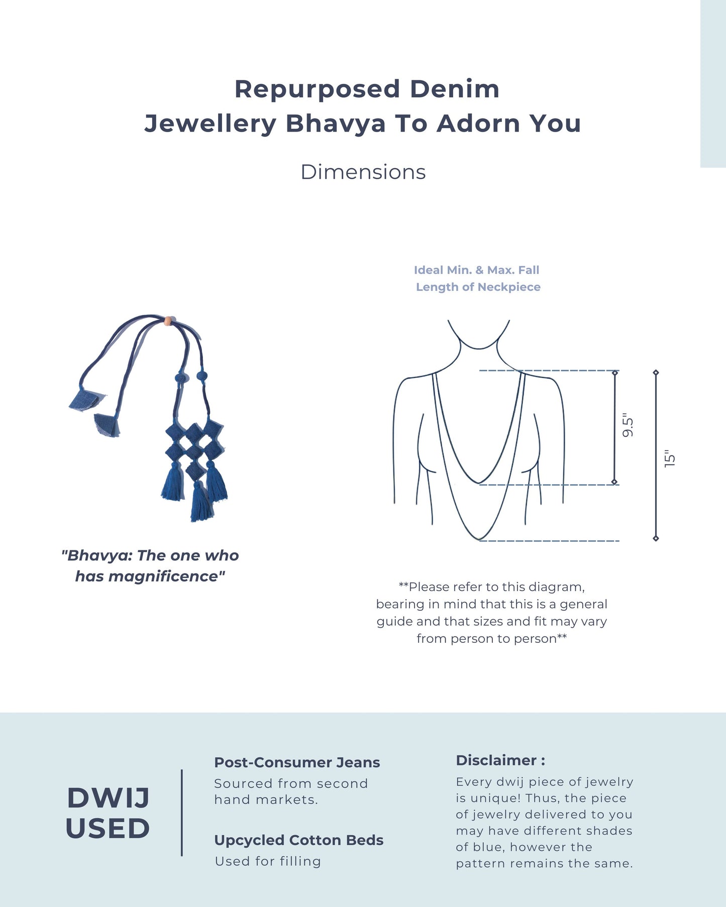 Repurposed Denim Jewellery Bhavya