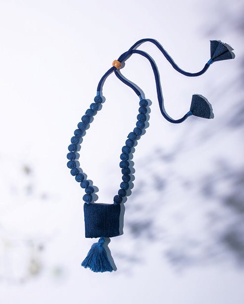 Upcycled Denim Neckpiece Chitra - Dwij