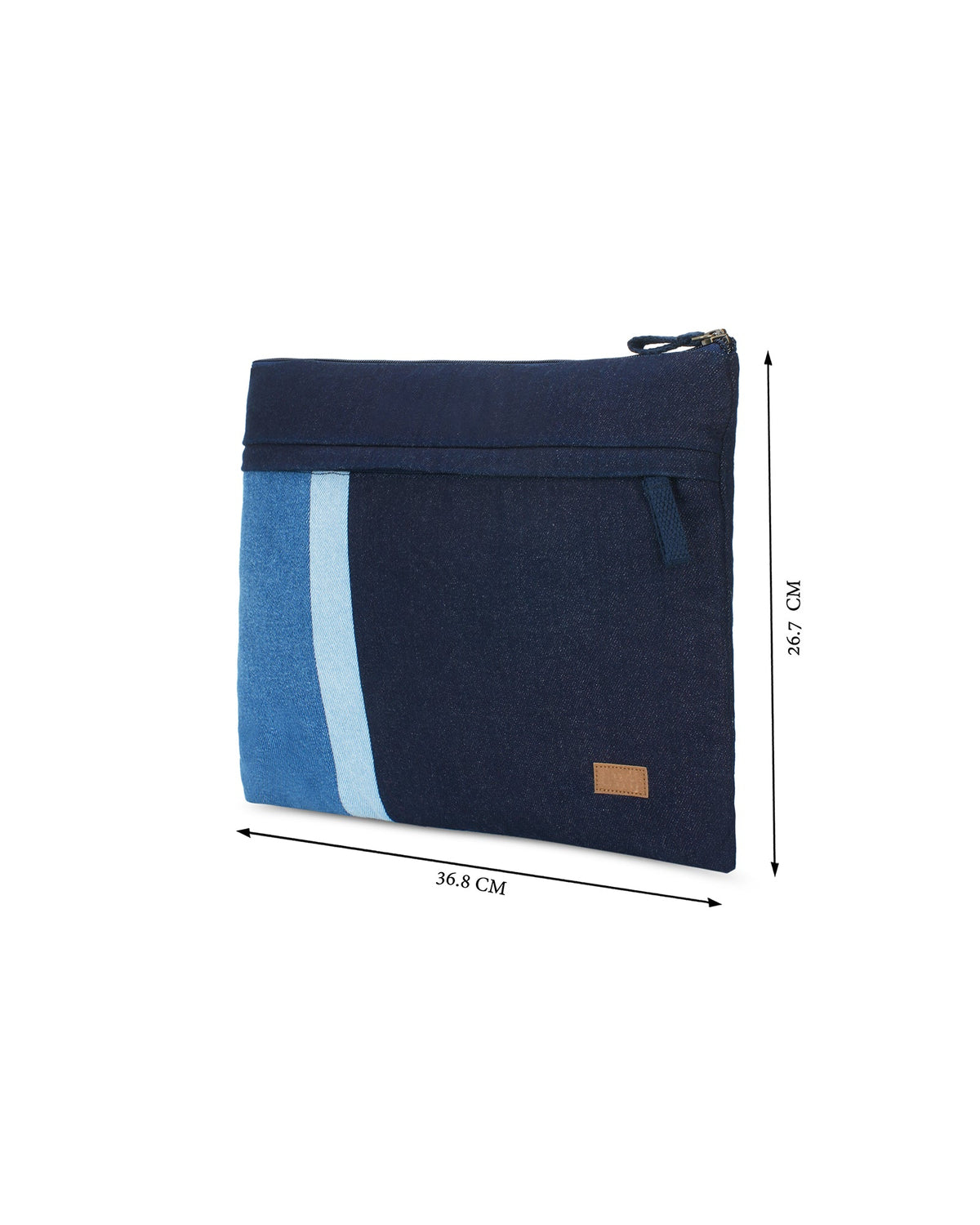 Upcycled Denim Offbeat Laptop Sleeve - Dwij -