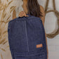 Upcycled Handcrafted Denim Jeans Blue Unisex Office Travel Backpack