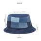 Upcycled Denim Patched Bucket Woman Hat - Dwij - 