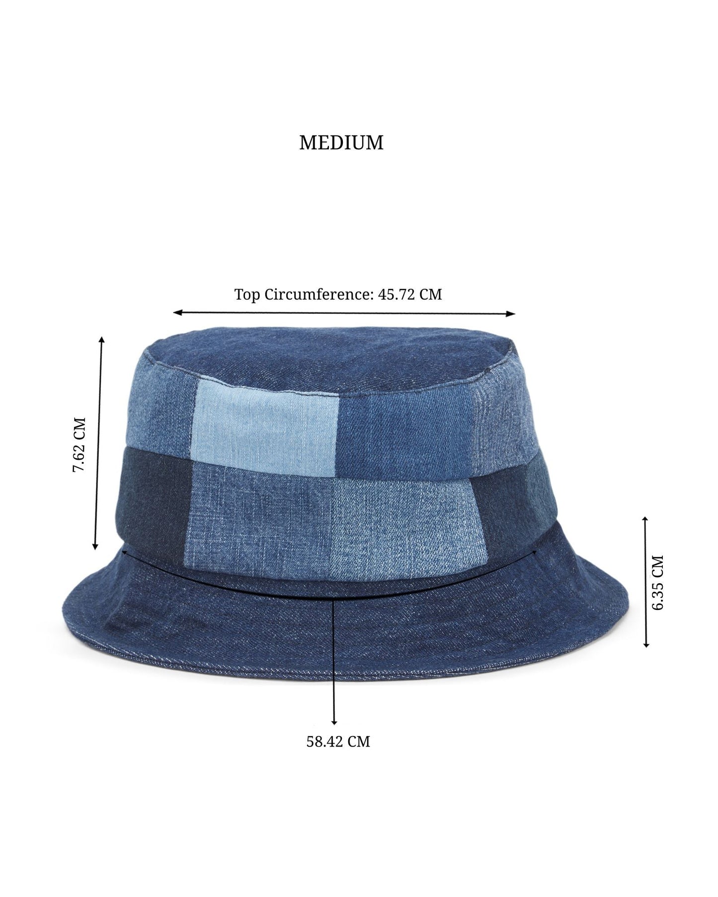 Upcycled Denim Patched Bucket Woman Hat - Dwij - 